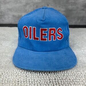 90s Vintage Houston Oilers Corduroy Snapback Hat OSFA Embroidered Starline NFL